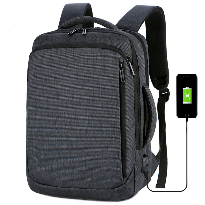 USB Backpack Laptop Bags Anti-theft Business Bag Polyester